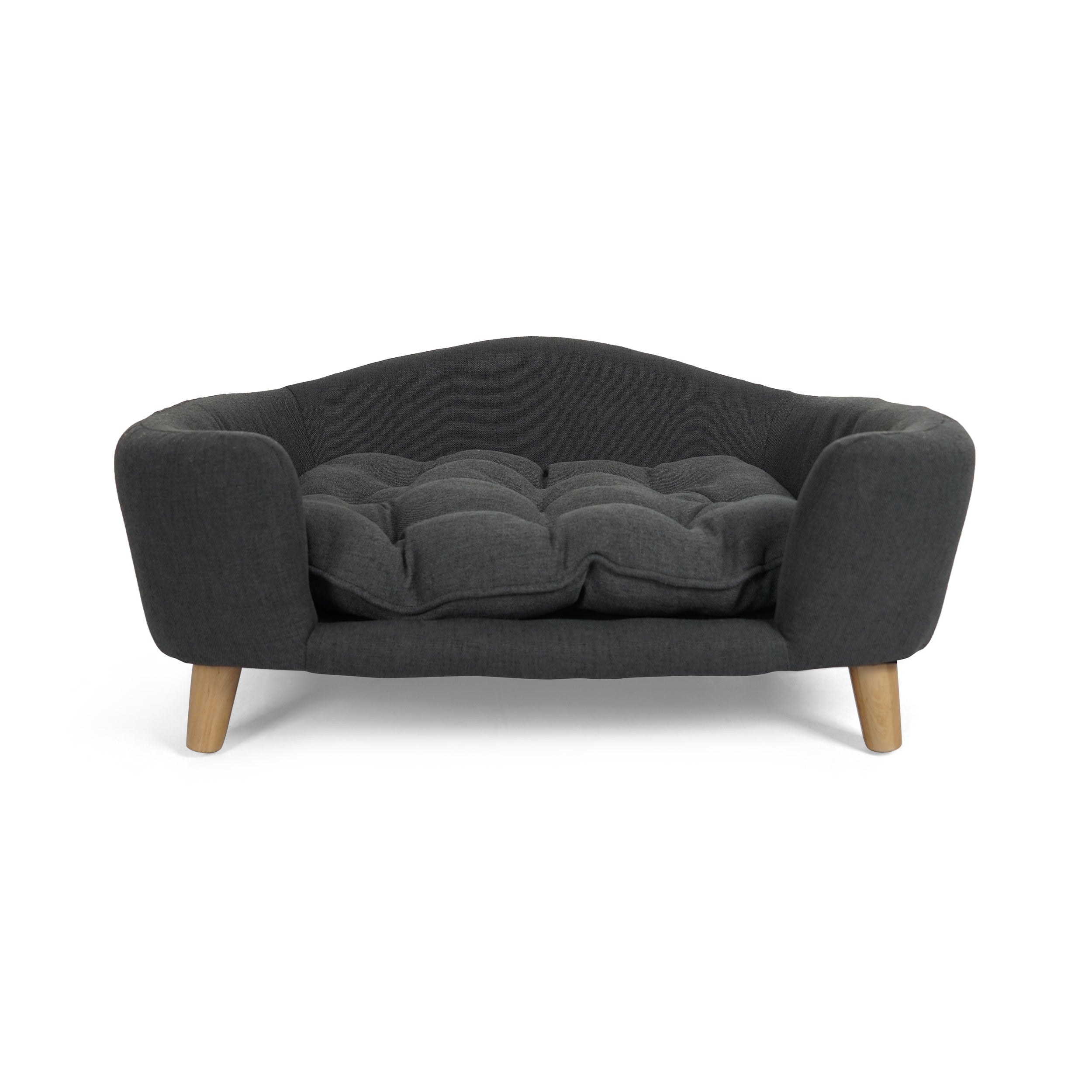 COJA Mid-Century Modern Dog Sofa - furniture-style dog bed with birch legs