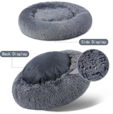 COJA Nest Calming Donut Dog Bed - Plush Material Detail