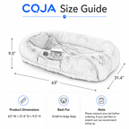 Oversized Washable Faux Fur Lounge Bed for People & Pets